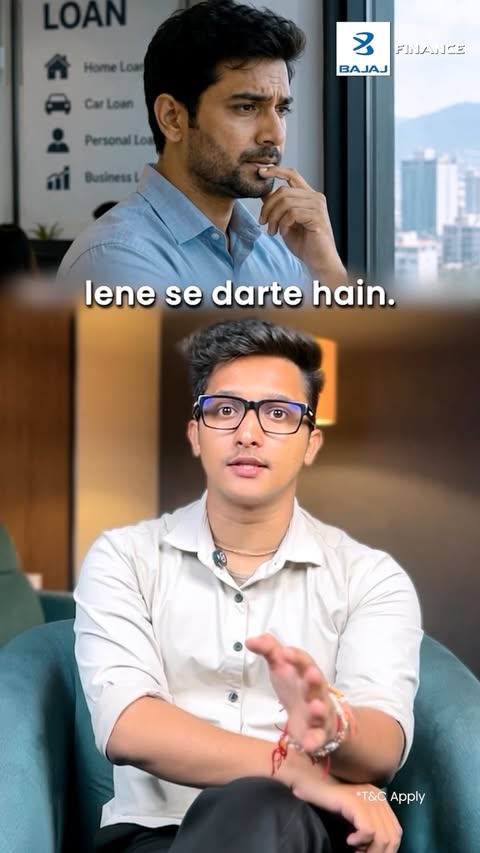 Instagram post by @bajajfinance__emihaina for Bajaj Finserv. Caption reads: [...] #BajajFinancePersonalLoan #Collab....