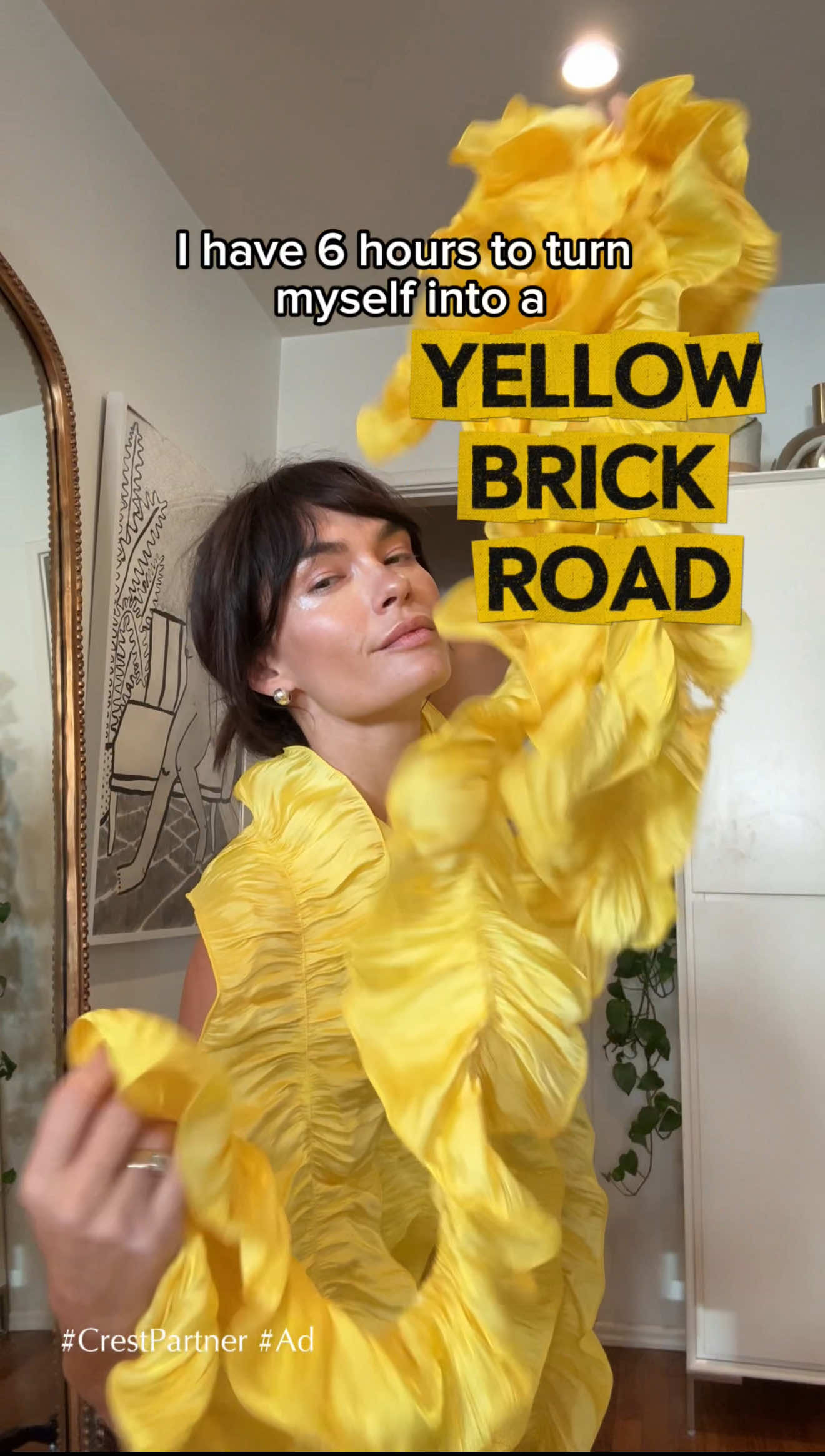 TikTok post by @quigleygoode for Crest. Caption reads: #Ad #CrestPartner Six hours and @Crest....