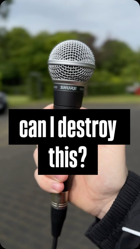 Instagram post by @_houseofchords_ for Shure. Caption reads: [...] I destroy this microphone? 🎤 big s/o to....