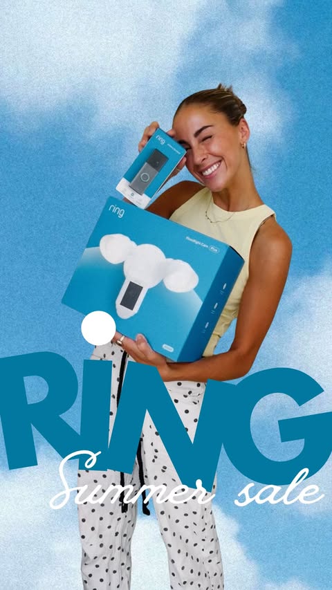 Instagram post by @sarahflipsit for Ring. Caption reads: [...] (and sweet porch memories) thanks to @ring!....