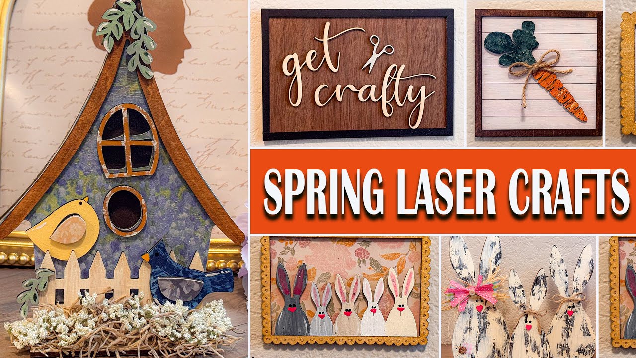 YouTube post by @DIYDiva31 for Creative Fabrica. Caption reads: 5 GENIUS Spring Wood Crafts That Look IMPOSSIBLE....