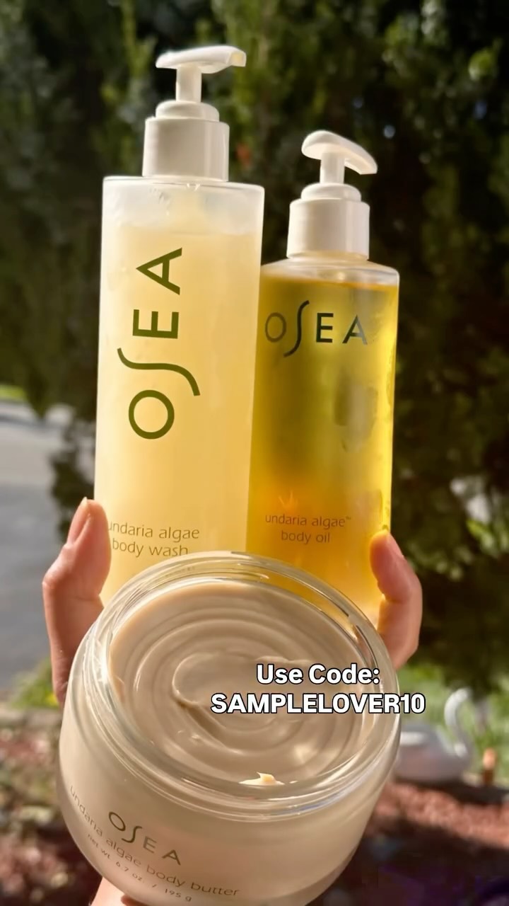 Instagram post by @sa.mp.le_lover for OSEA Malibu. Caption reads: ✨ Ocean Body Glow ✨
Take your body routine to the....