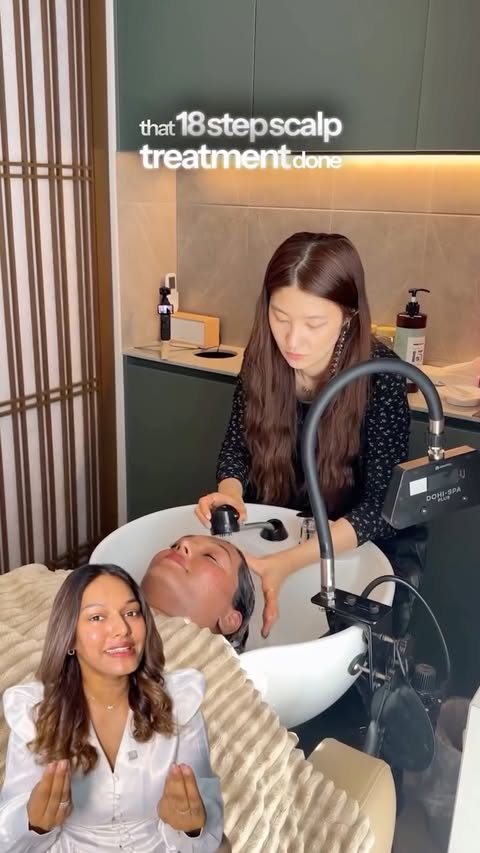 Instagram post by @sarahsaroshh for Biolage. Caption reads: [...] greasy scalp 🥲 So I’ve been using the....