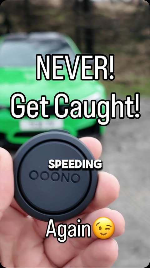 Instagram post by @tomshorrock for OOONO. Caption reads: NEVER get caught speeding!🏎️💨
@ooono 

#ooono....