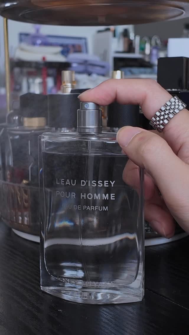 Instagram post by @felixlilacboy for Issey Miyake Parfums. Caption reads: My very first Issey Miyake perfume! 🥹 Wanginya....