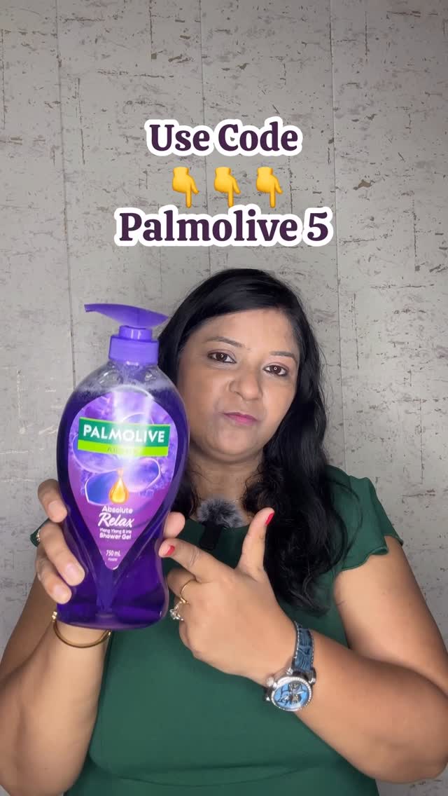 Instagram post by @neetubansalofficial for Palmolive. Caption reads: ✨ Skincare starts in the shower too! 💧💜....