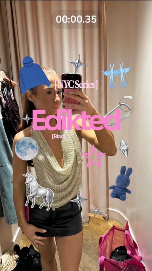 Instagram post by @fionajordann for Edikted. Caption reads: The best feeling ever ⭐️ @edikted 
Check out their....