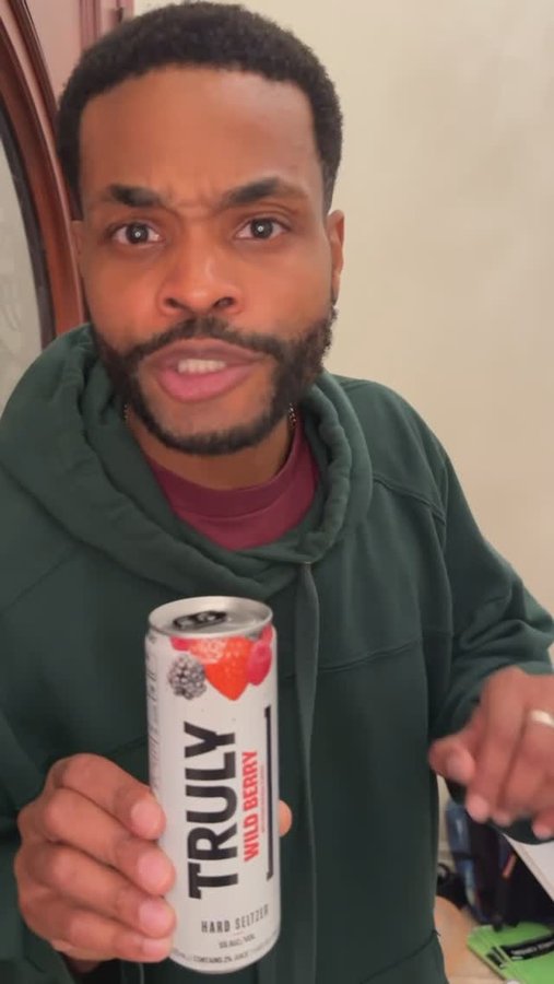 Instagram post by @kingbach for Truly Hard Seltzer. Caption reads: When you’re @truly the life of the....