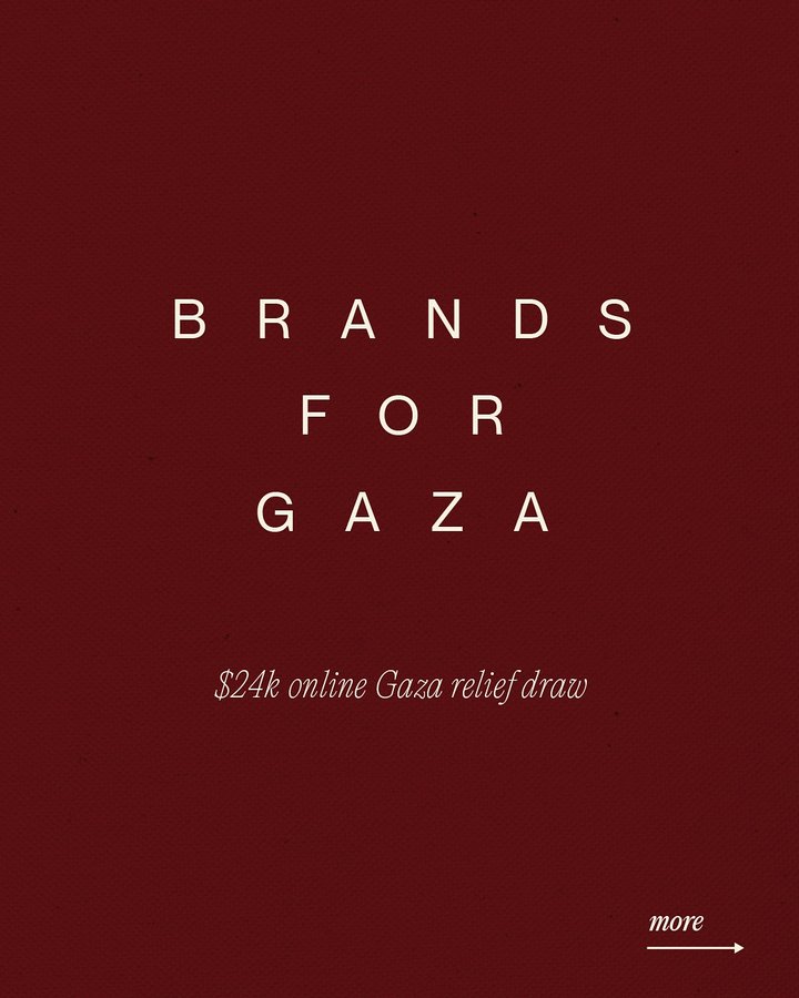 Instagram post by @banyulepalestineactiongroup for Nutra Organics. Caption reads: BRANDS FOR GAZA 

An online raffle in support of....