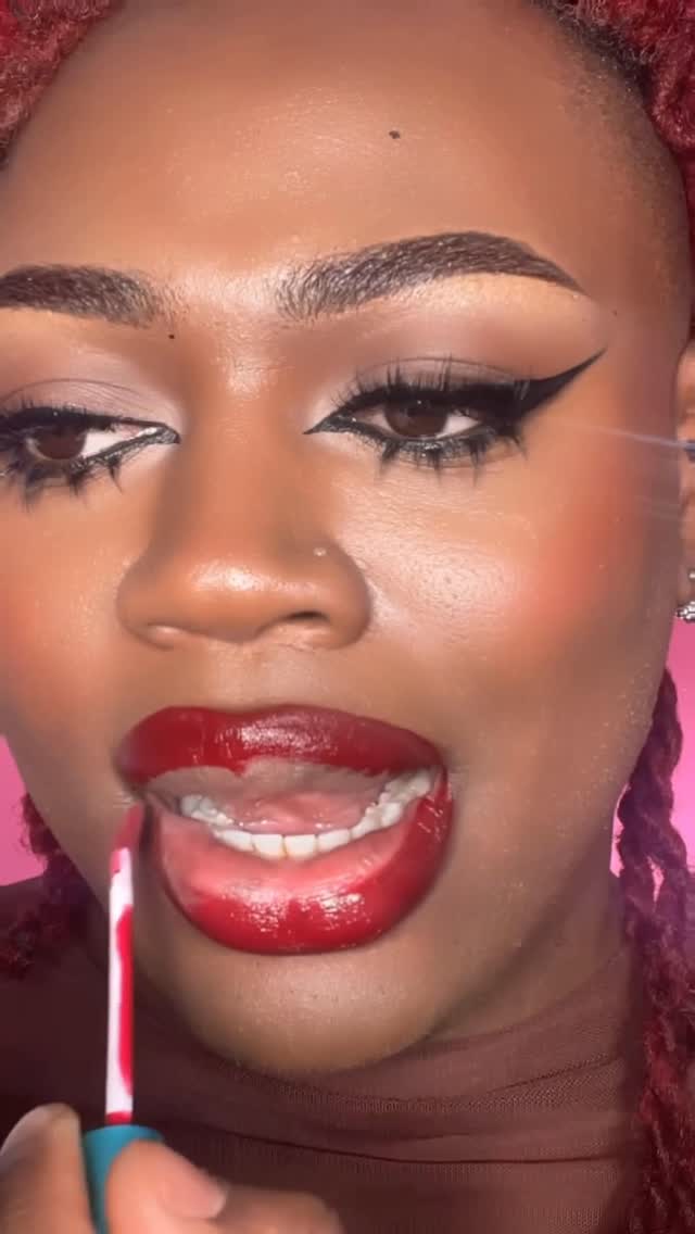 Instagram post by @maxwellsshow for Beauty Bakerie. Caption reads: Cherry on the lips ? why not 🍒....