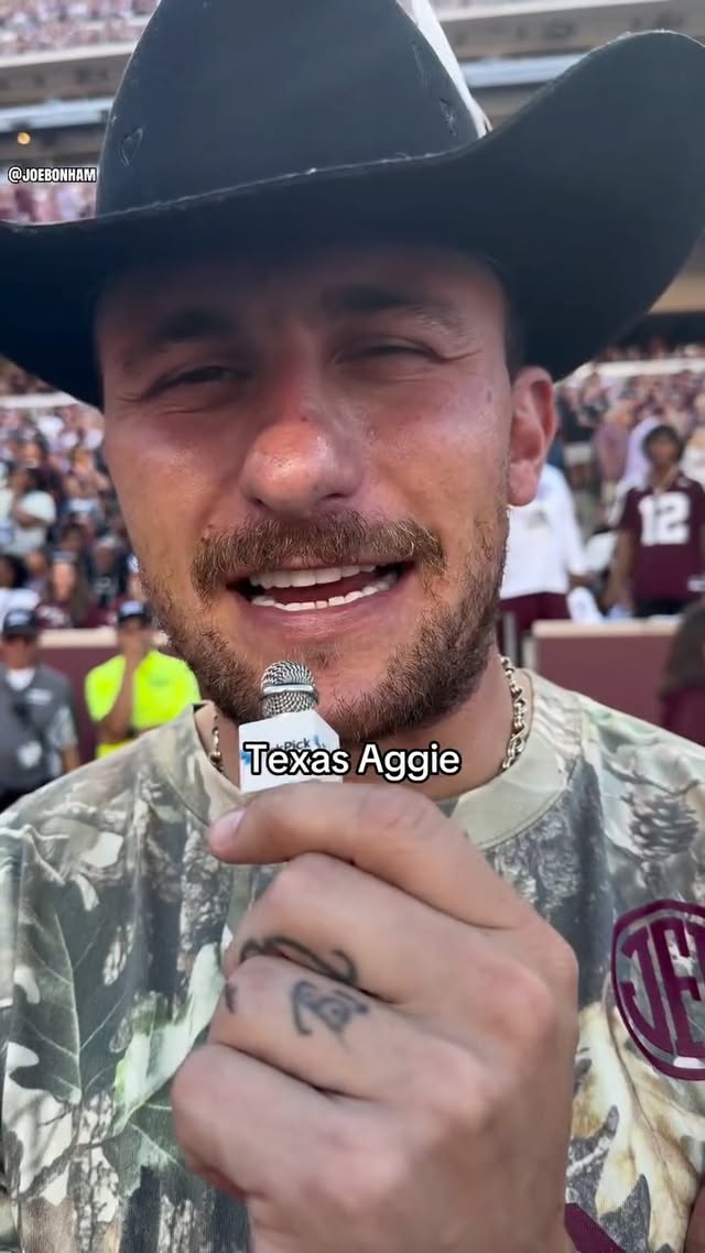 Instagram post by @joebonham for TickPick. Caption reads: [...] to TAMU 😭 #cfb #tamu #collegefootball....