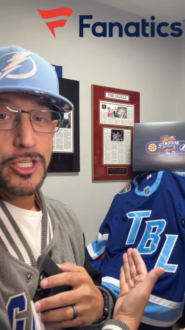 Instagram post by @gregwolftbl for Fanatics. Caption reads: [...] a new tradition, the awesome folks at....