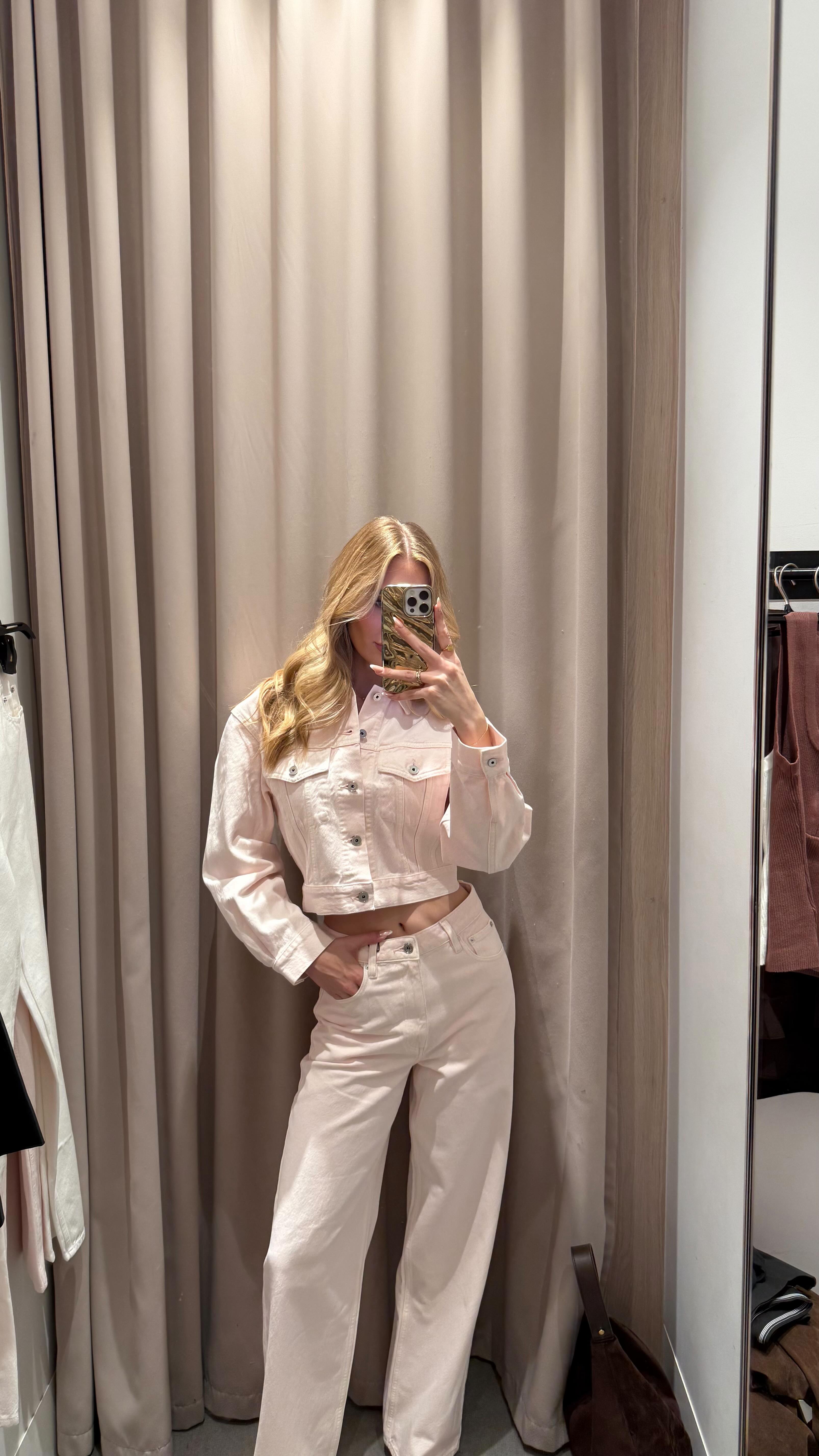 Instagram post by @hannirose for Witchery. Caption reads: Jacket perfection. Style my new @witcheryfashion....