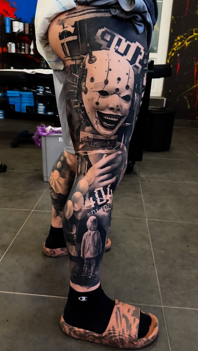 Instagram post by @tsoietsoie for EMALLA Official. Caption reads: 100% HEALED One of my favorite leg sleeve....
