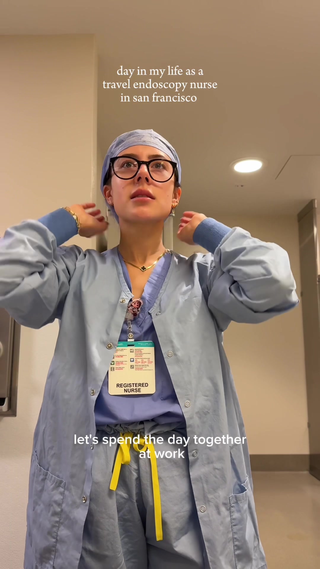 TikTok post by @jobrookemiller for OOFOS. Caption reads: spend the day with me & my @OOFOS 🫶🏼🩺👟 #oofos....