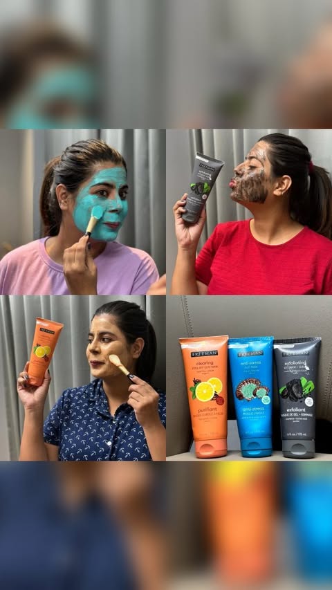 Instagram post by @chadha_alisha for Freeman Beauty. Caption reads: [...] tried these three variants from....