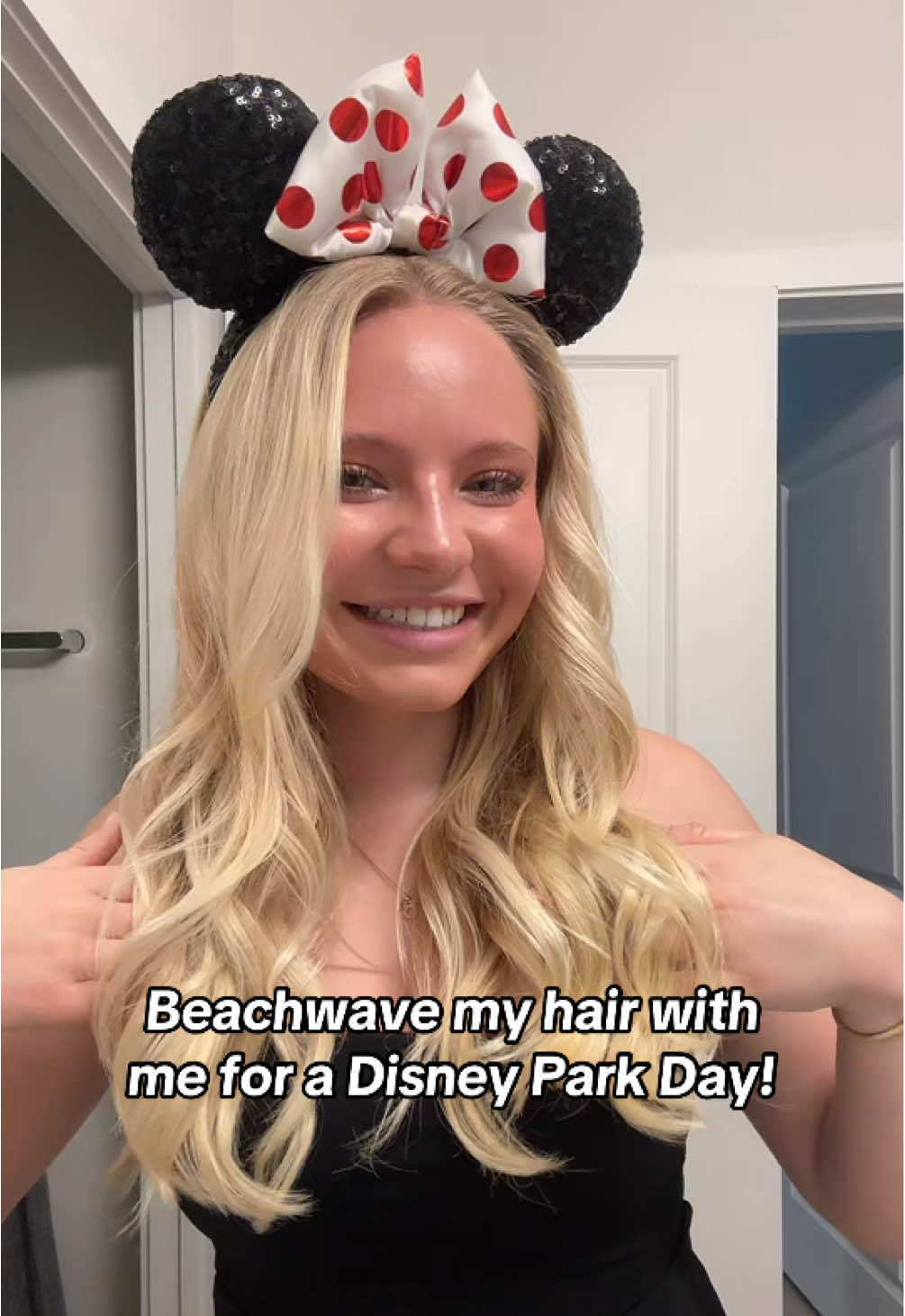 TikTok post by @jaydemorrissette for Beachwaver. Caption reads: @TheBeachwaver @Beachwaver Campus Wave #grwm [...].