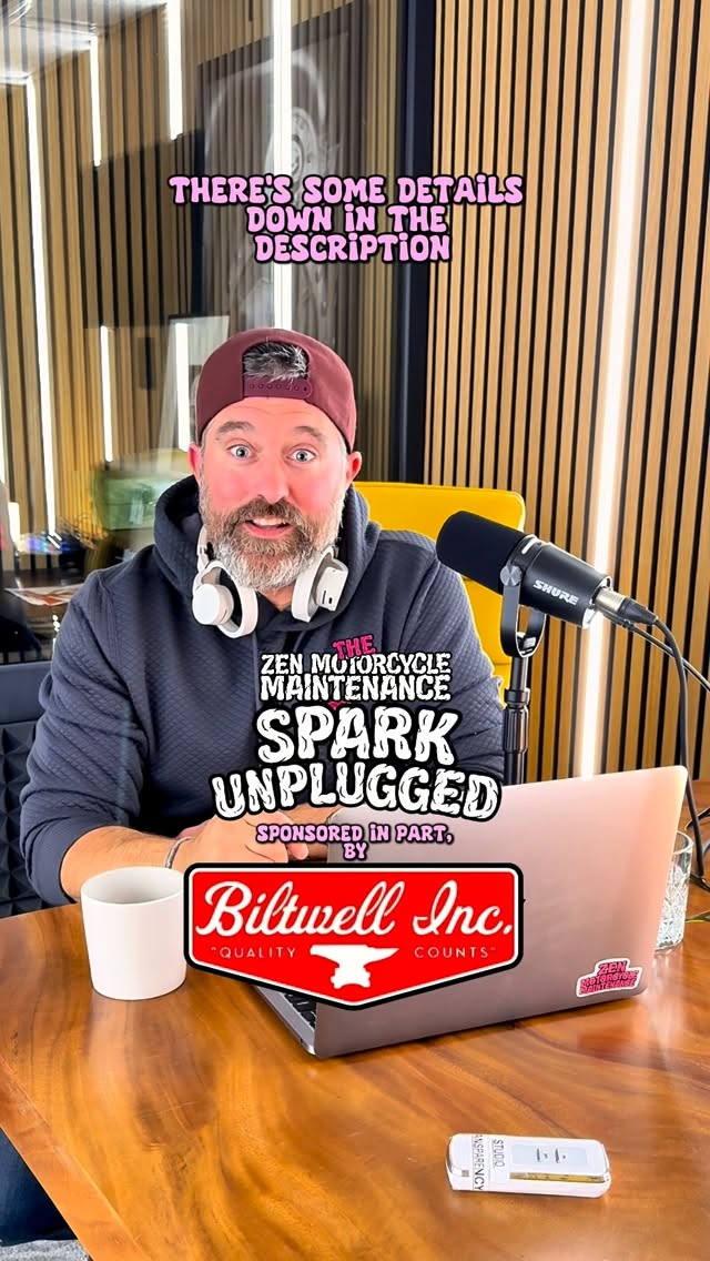 Instagram post by @zenmotorcyclemaintenance for Biltwell. Caption reads: [...] in part by the amazing folks at Biltwell. A....