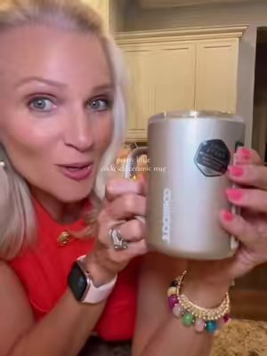TikTok post by @floridasunshiningonyou for CORKCICLE. Caption reads: Finally!!! New travel mugs by @Corkcicle have....