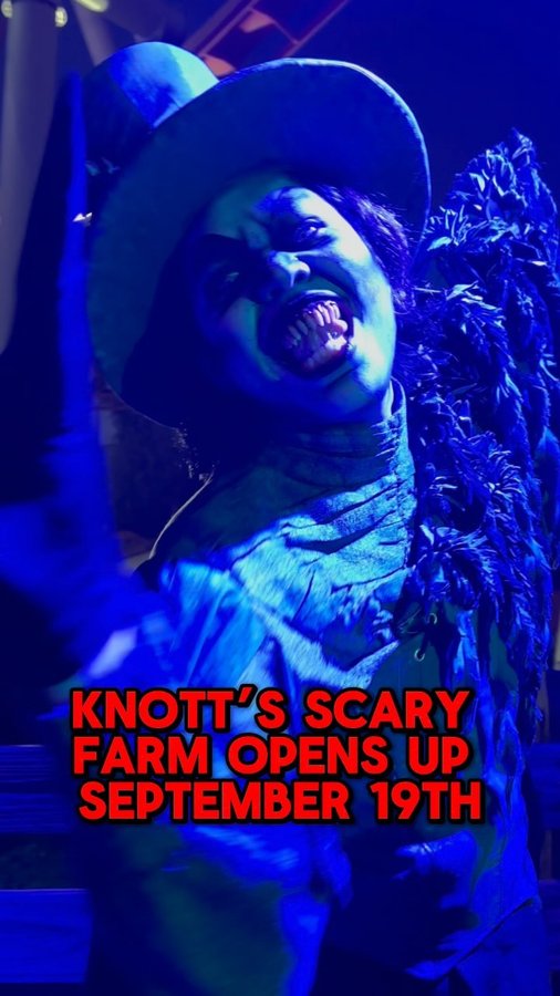 Instagram post by @califoodventure for Kinda Fit Kinda Fat. Caption reads: 🚨 SPOOPY SZN IS BACK 😈 @KNOTTSSCARYFARM 🚨....