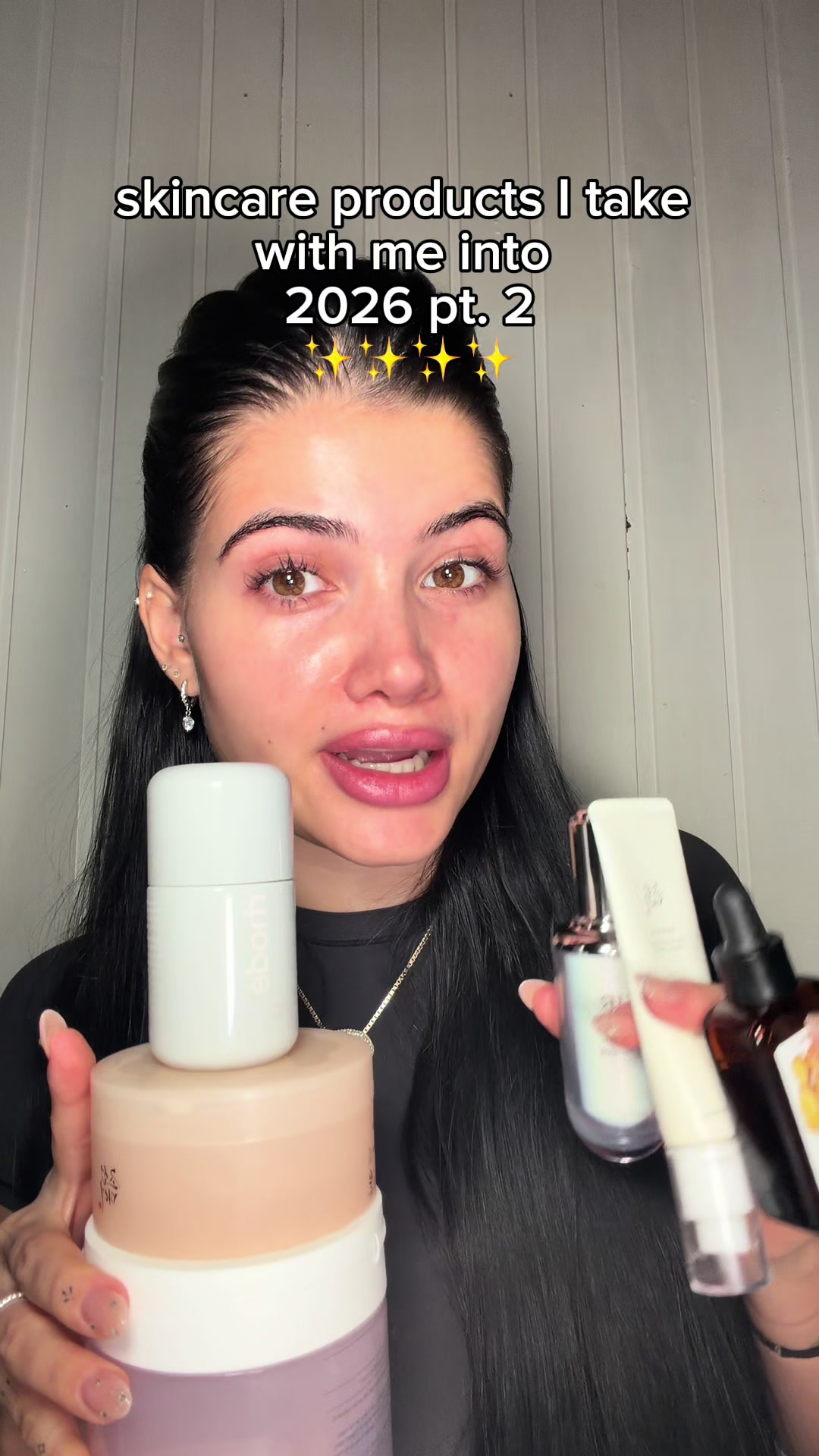 TikTok post by @selina.dasilvaaa for Rhode. Caption reads: [...] @TIRTIR INDONESIA ceramic milk ampoule....