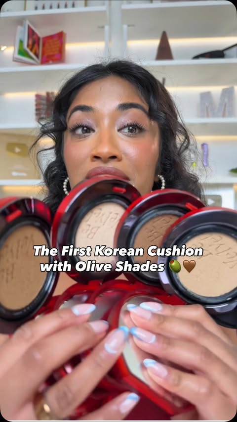 Instagram post by @monica.raviii for Espoir. Caption reads: [...] Olive, and Deep Olive! You can also use....