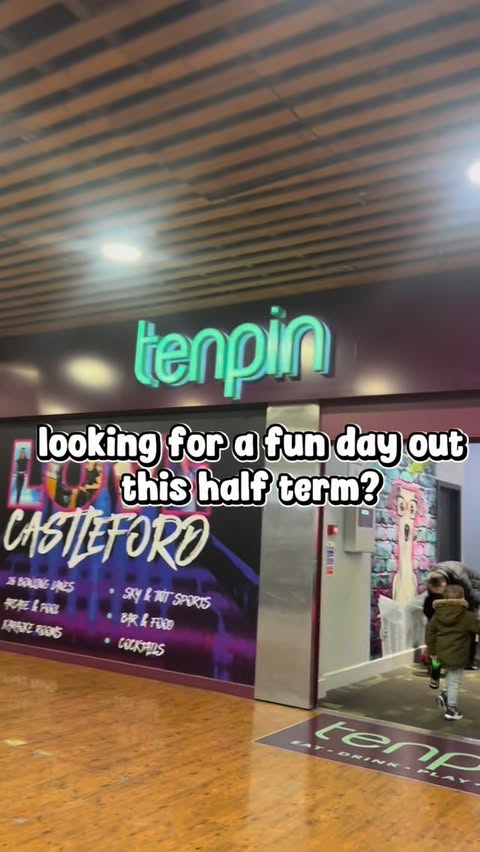 Instagram post by @lifeofeande for Tenpin. Caption reads: half term fun @tenpin_uk 🎳 PR invite as a family....