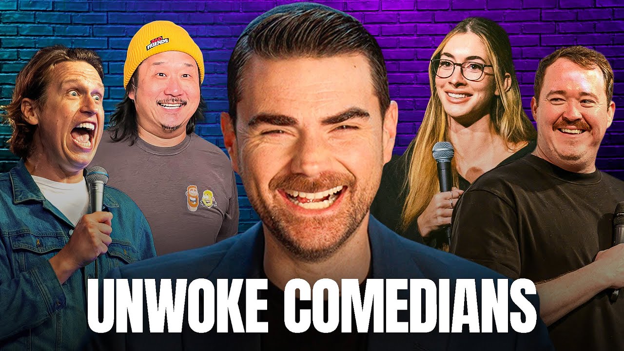 YouTube post by @BenShapiro for ExpressVPN. Caption reads: Ben Shapiro Reacts to Unwoke Comedians.