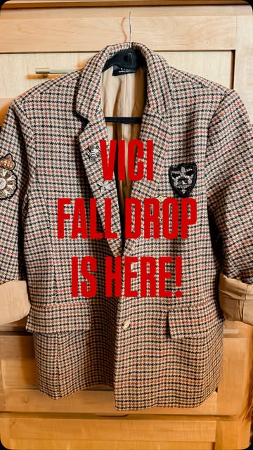 Instagram post by @betterwithchardonnay for Vici Collection. Caption reads: No words. EPIC FALL DROP! Audible gasps putting on....