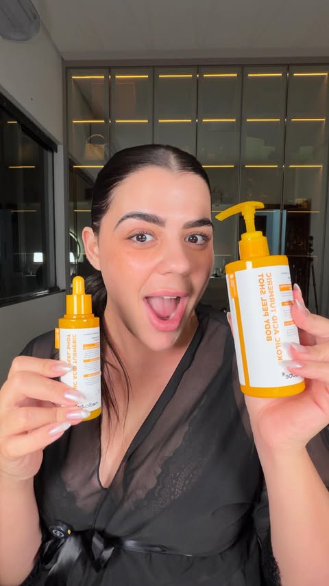 Instagram post by @nayanesastre for Medicube. Caption reads: A nova dupla Medicube Kojic Acid Turmeric. ✨ Um....