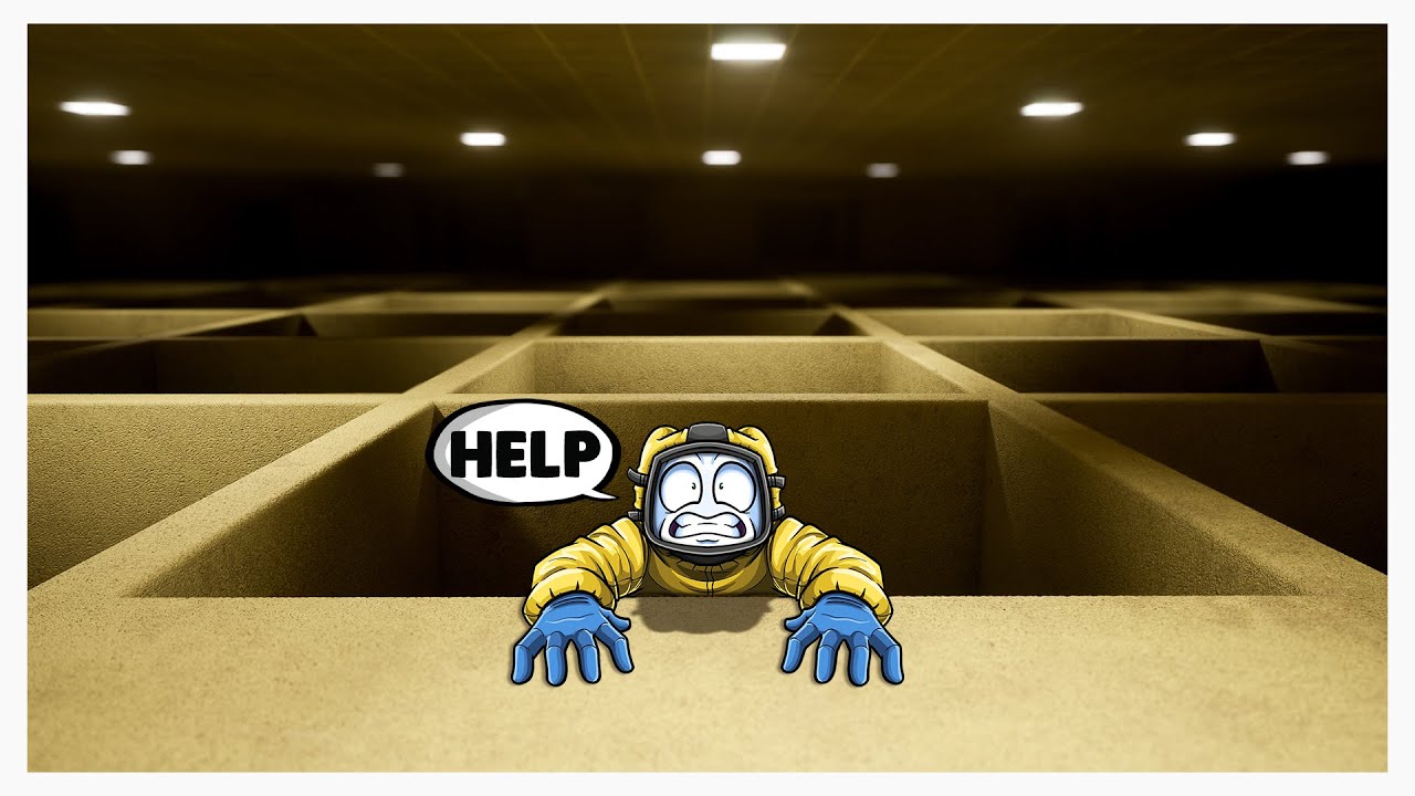 YouTube post by @SMii7Y for Shutterstock. Caption reads: We Climbed The Backrooms.