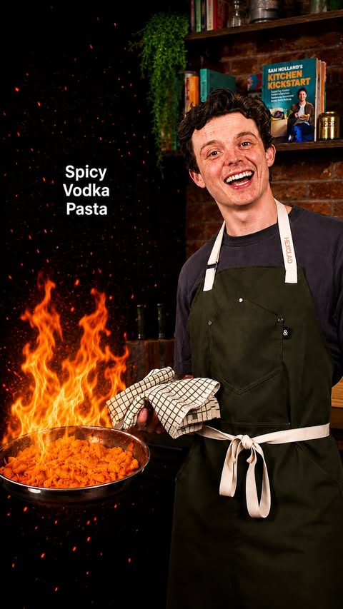 Instagram post by @samholland1999 for HexClad. Caption reads: Nothing beats a Spicy Vodka Pasta 🔥....