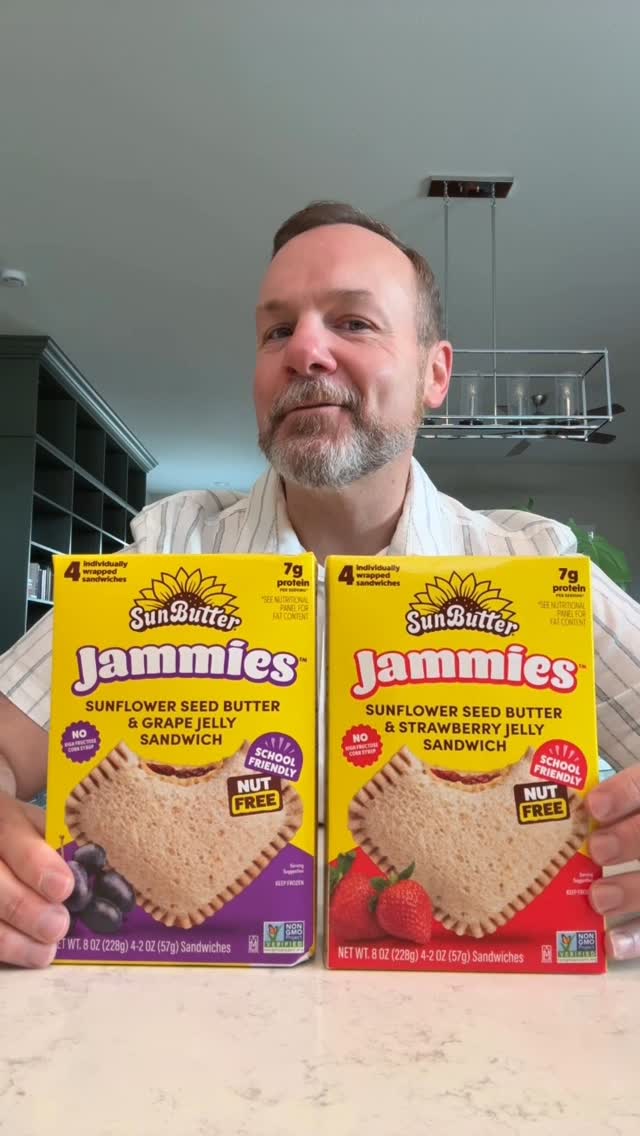 Instagram post by @anidasthefoodie for SunButter. Caption reads: @sunbutter Jammies are now available in the....