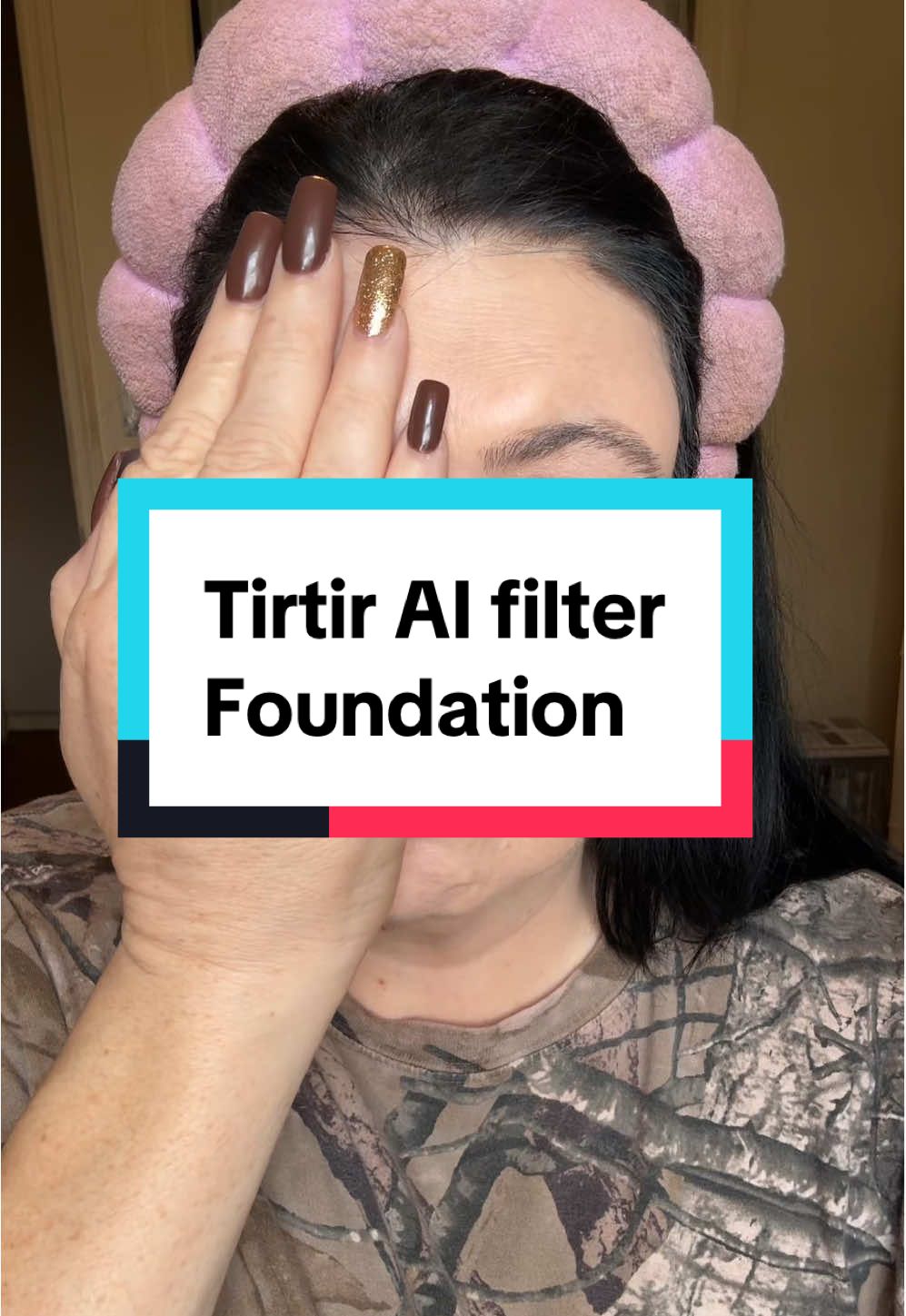 TikTok post by @tamberlynne24 for TIRTIR. Caption reads: This Tirtir AI foundation made my skin look [...].