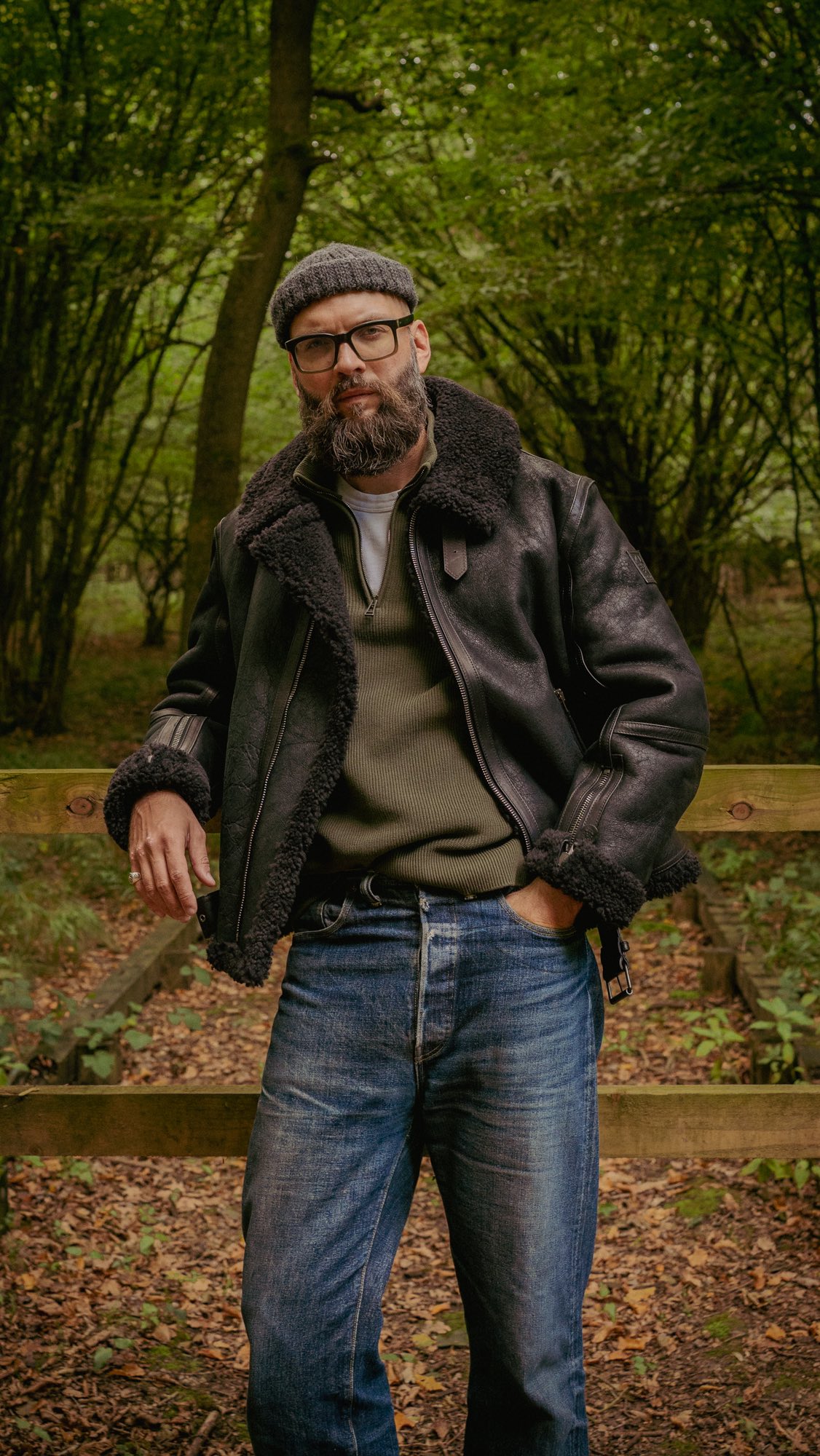 Instagram post by @illcutz for Belstaff. Caption reads: [...] RAF-inspired jacket, reimagined by @belstaff....