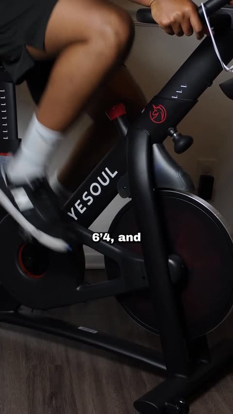 Instagram post by @gatotime_ for YESOUL FITNESS. Caption reads: Fellas I’m not gonna lie, I’ve been on this bike....