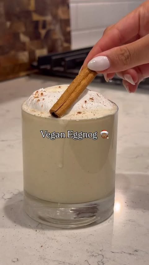 Instagram post by @blkandvegan for Vitamix. Caption reads: Comment ✨NOG✨ to get recipe sent directly to you!....