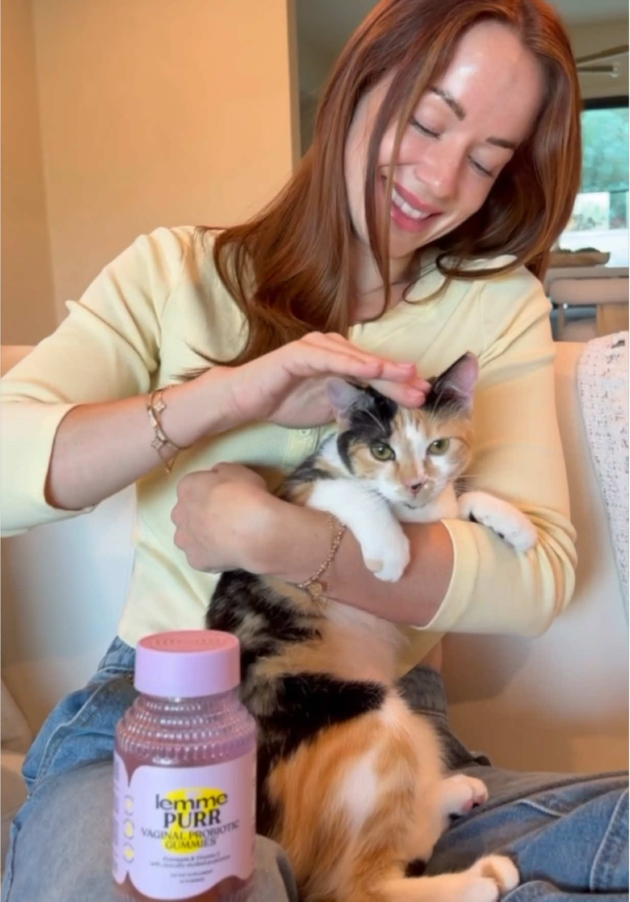 TikTok post by @whitneyleavitt for Lemme. Caption reads: [...] addition to my daily routine 😽💜 @lemme .