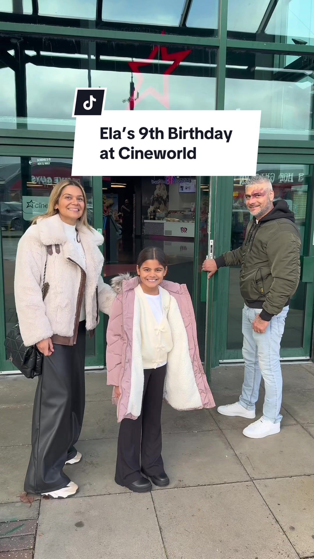 TikTok post by @sevda.ela for cineworld. Caption reads: AD Cineworld Birthday Parties are perfect to keep....