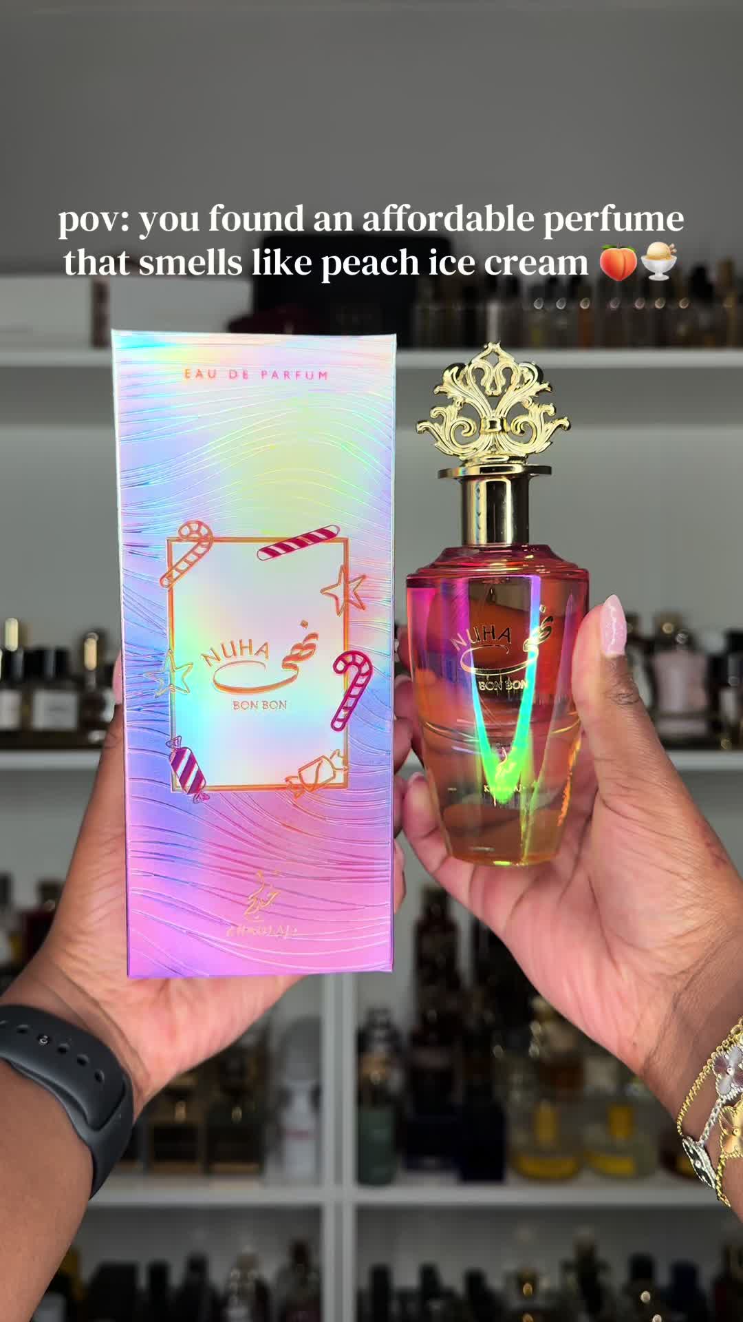 TikTok post by @jadealycebod for Beauty House. Caption reads: [...] orange blossom, ice cream, vanilla....