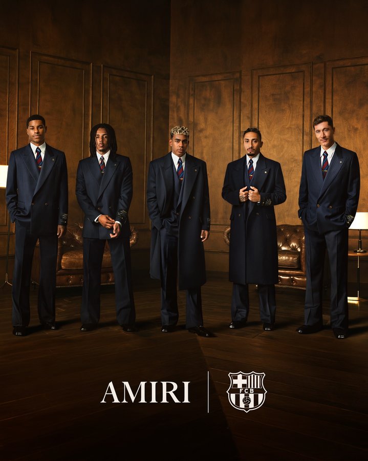 Instagram post by @mikeamiri for AMIRI. Caption reads: AMIRI announces a new collaboration with FC [...].