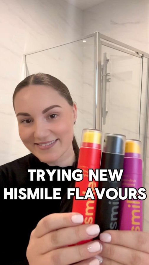 Instagram post by @snackreviews_aus for Hismile. Caption reads: @colessupermarkets are stocking NEW and unreleased....