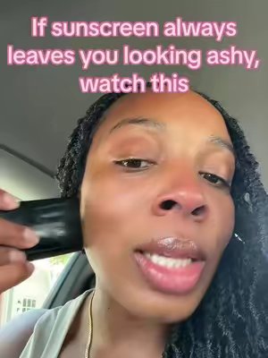 TikTok post by @tiaramarie.23 for Black Girl Sunscreen. Caption reads: [...] using @Black Girl Sunscreen Click the link....