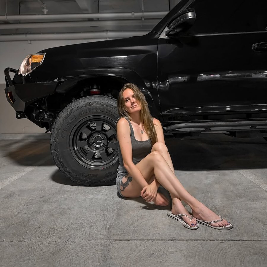 Instagram post by @blancoracingwrx_05 for Konig Wheels. Caption reads: It’s “Treat-yo-Self” season! Do you like my....