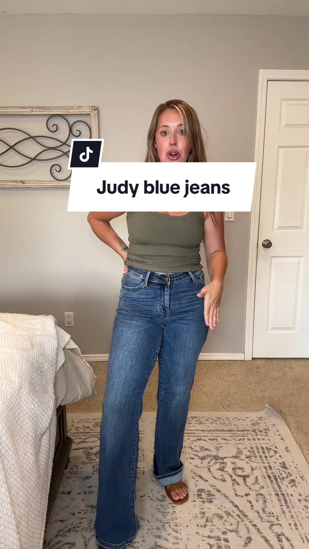 TikTok post by @jordanbogenoff14 for Freckled Poppy. Caption reads: These have to be one of my new favorite Judy blue....