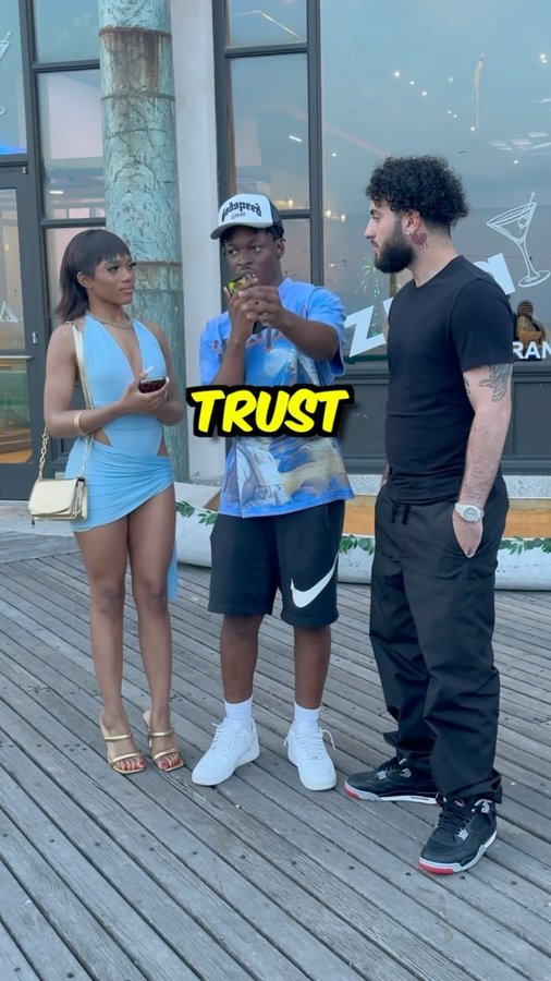 Instagram post by @youngsway22 for SpyFly. Caption reads: COUPLES RATES THEIR TRUST ON A SCALE THROUGH 1-10....