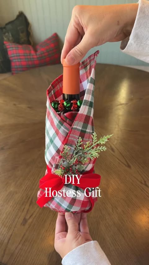 Instagram post by @megank_home for WineEnthusiast. Caption reads: Some fun ways to gift wine this holiday season!....