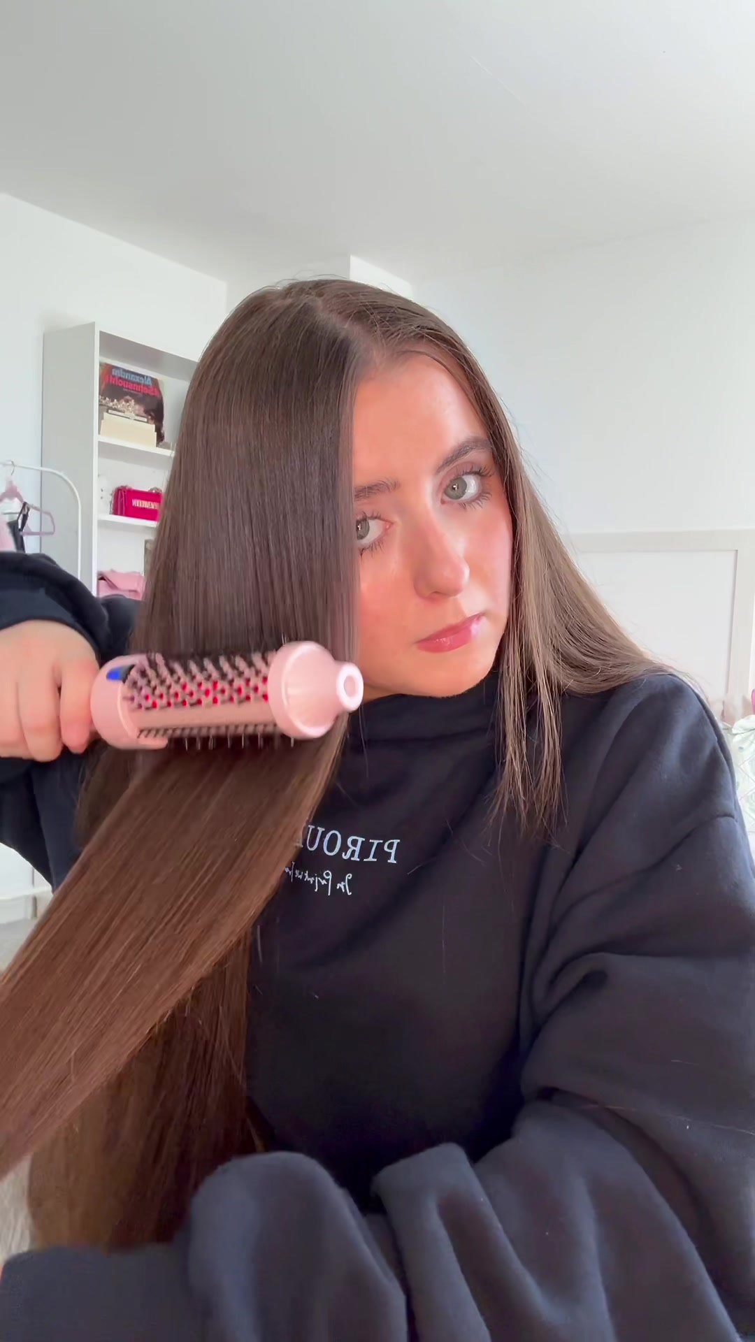 TikTok post by @aussie_wannabes for In Print We Trust. Caption reads: Trying a new round brush from TikTok shop💕🫢I....