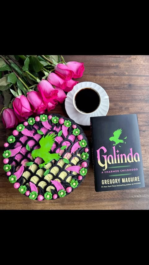 Instagram post by @pieladybooks for William Morrow. Caption reads: [...] the Scenes of the Galinda Pie✨ {....