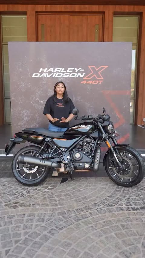 Instagram post by @missbikerr for Harley-Davidson. Caption reads: The Harley-Davidson X440 T in focus ✨
Design....